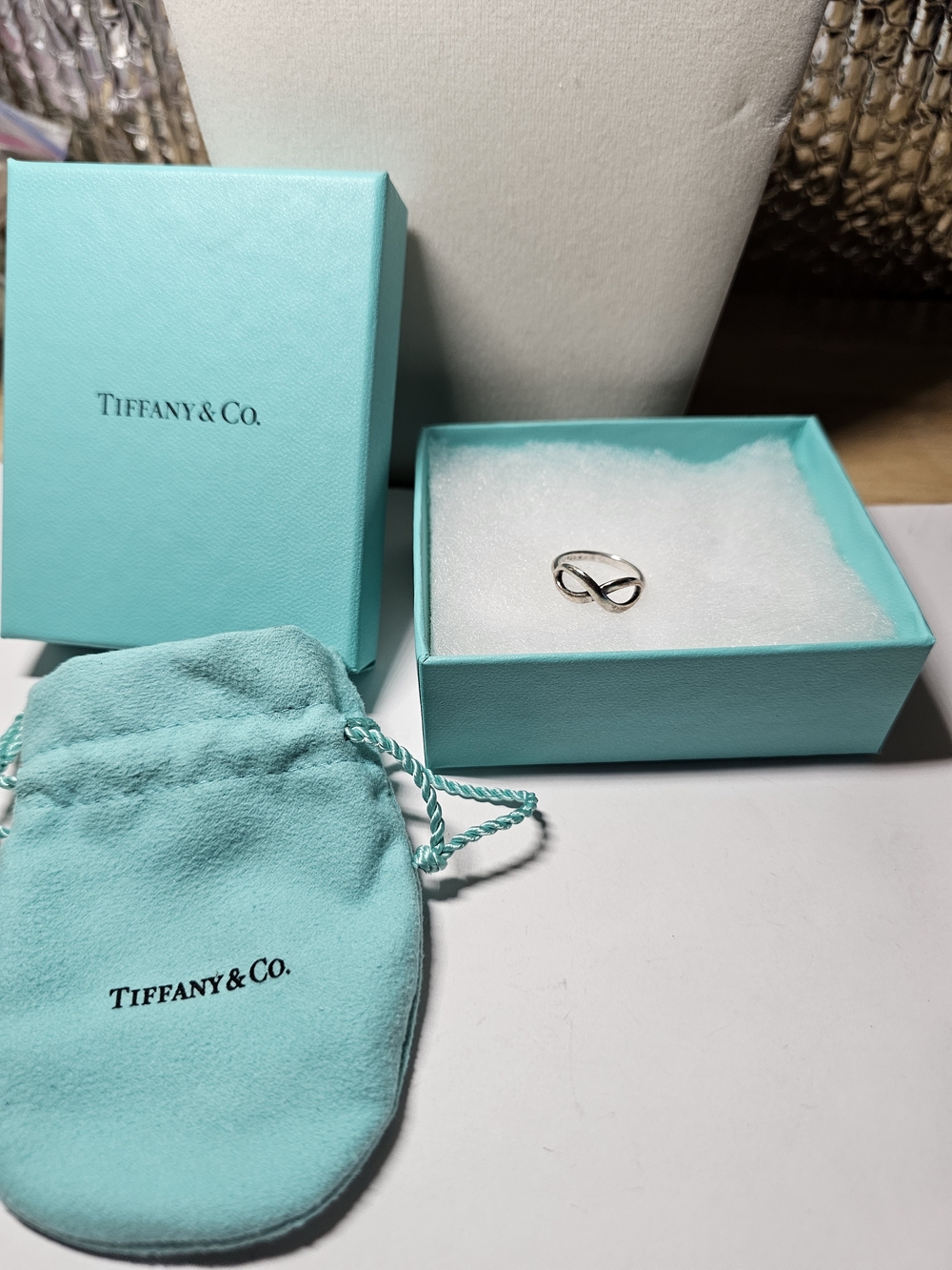 Tiffany & Co. Sterling Silver Infinity Ring Size 5¼